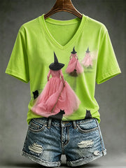 Women's Halloween Witch Short-sleeved T-shirt