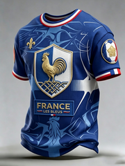 Men's France Football Short Sleeves T-shirt