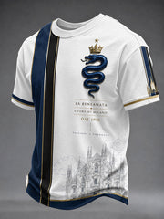 Men's Milan Football Print Short Sleeves T-shirt