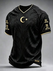 Men's Turkish Football V-Neck T-Shirts