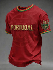 Men's Portugal Football Printed T-shirt