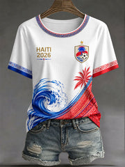 Women's 2026 Haiti Football Casual T-shirt