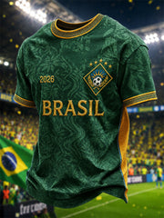 Men's Gift For Football Fans Print Casual Tee