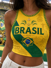 Women's Gift For Football Fans Print Casual Vest