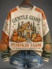 Women's Fall Print Casual Sweatshirt