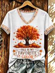 Women's FALL IS MY FAVORITE COLOR short-sleeved T-shirt