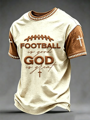 Men's Football Is Good God Is Great Short Sleeves T-shirt
