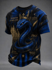 Men's Milan Football Print Short Sleeves T-shirt