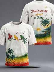 Men's 'Every Little Thing Is Gonna Be Alright' Printed Casual T-Shirt