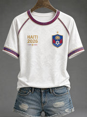 Women's 2026 Haiti Football Casual T-shirt