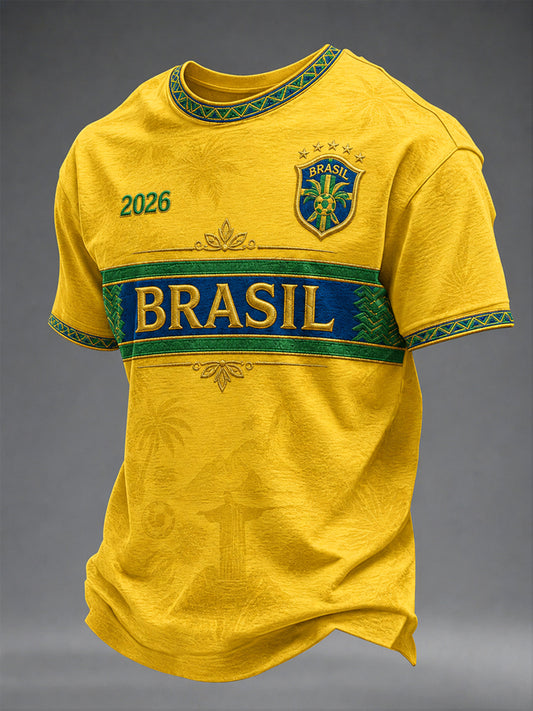 Men's Gift For Football Fans Print Casual Tee