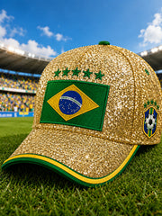 Unisex Brazil Football Fan Gift Printed  Hat