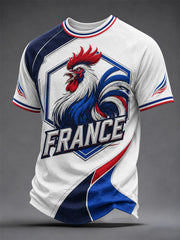 Men's France Print Casual Tee