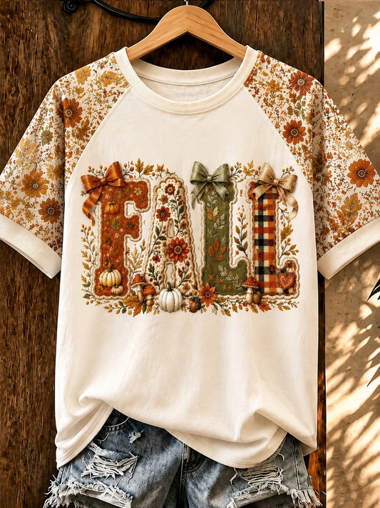 Women's Fall Printed T-shirt