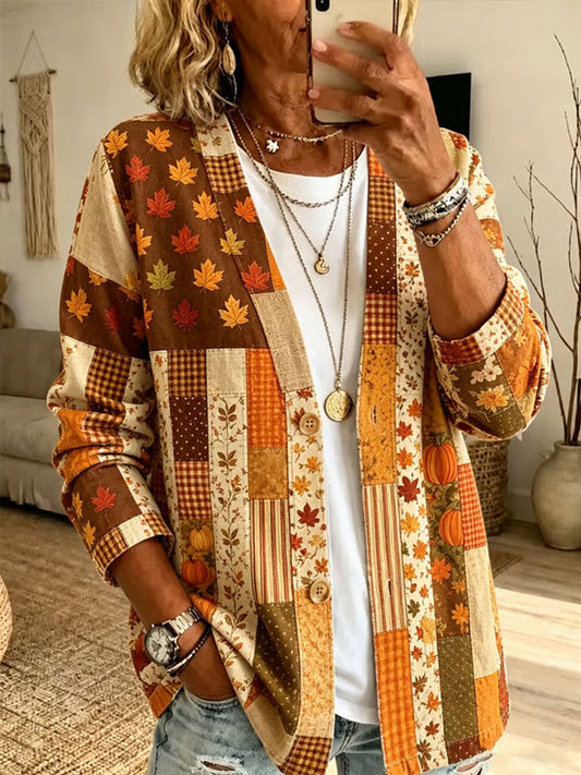Women's Autumn Patchwork Cardigan