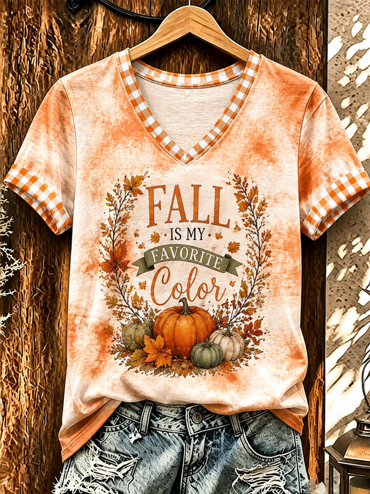 Women's FALL IS MY FAVORITE COLOR short-sleeved T-shirt