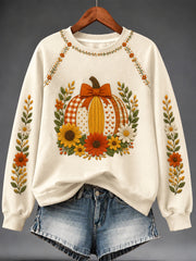 Women's Autumn pumpkin Print Sweatshirt