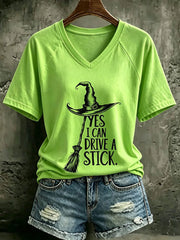 Women's Yes I Can Drive A Stick V-neck T-shirt