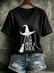 Women's Yes I Can Drive A Stick V-neck T-shirt